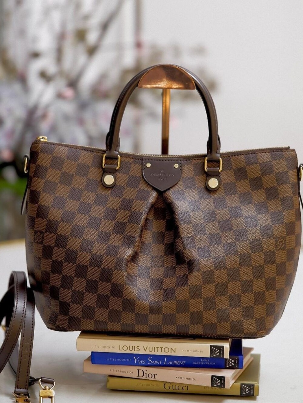 Louis Vuitton Tivoli PM Damier Checkered Tote in Brown